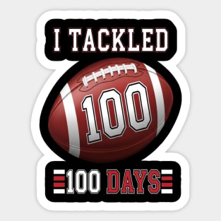 Football School Tee - Gridiron 100 Day Ground Game Sticker